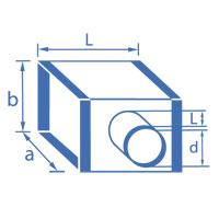 тройник прямоугольного сечения с круглой врезкой