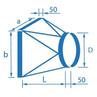 Переход круглого сечения на прямоугольное