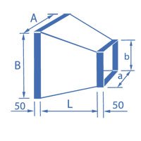 Переход прямоугольного сечения